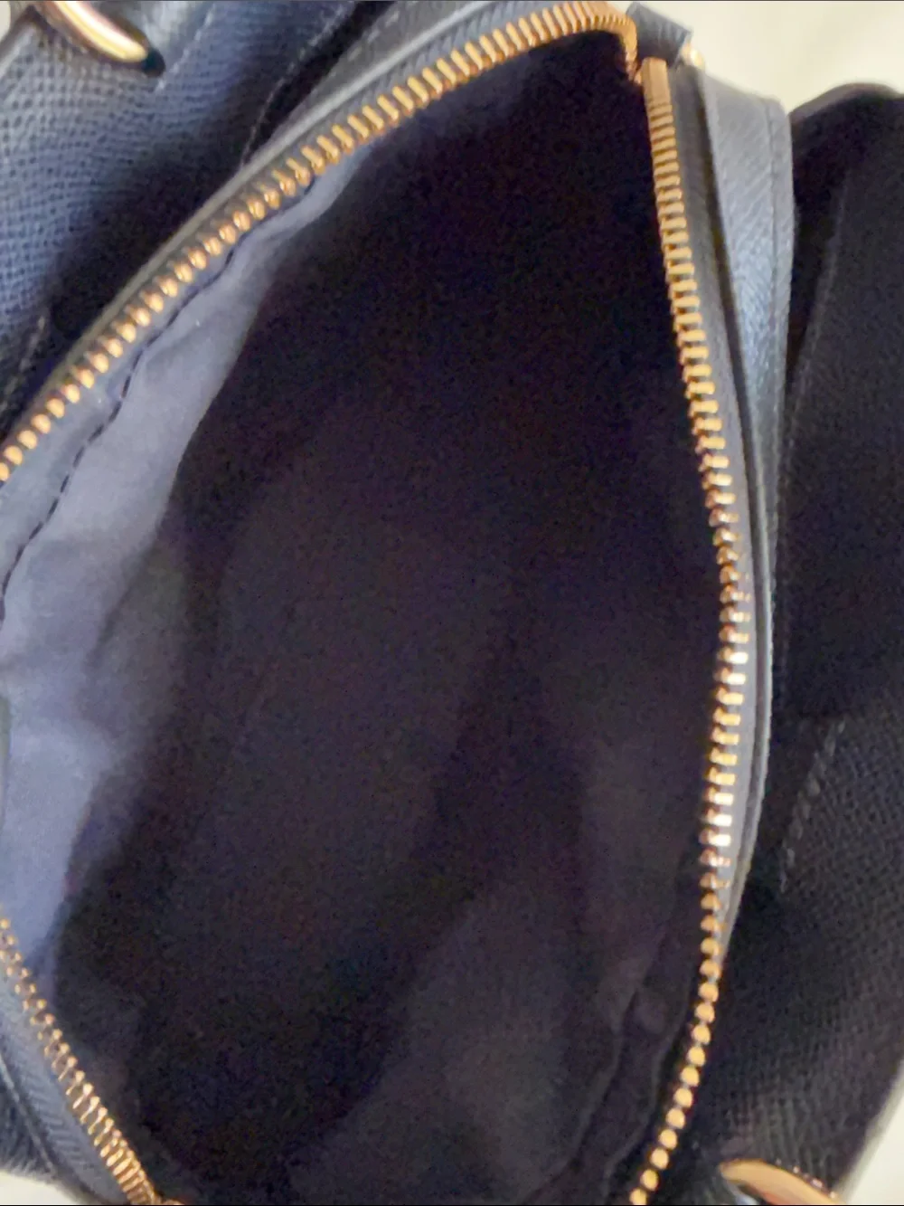 Coach Lillie Carryall Navy Leather